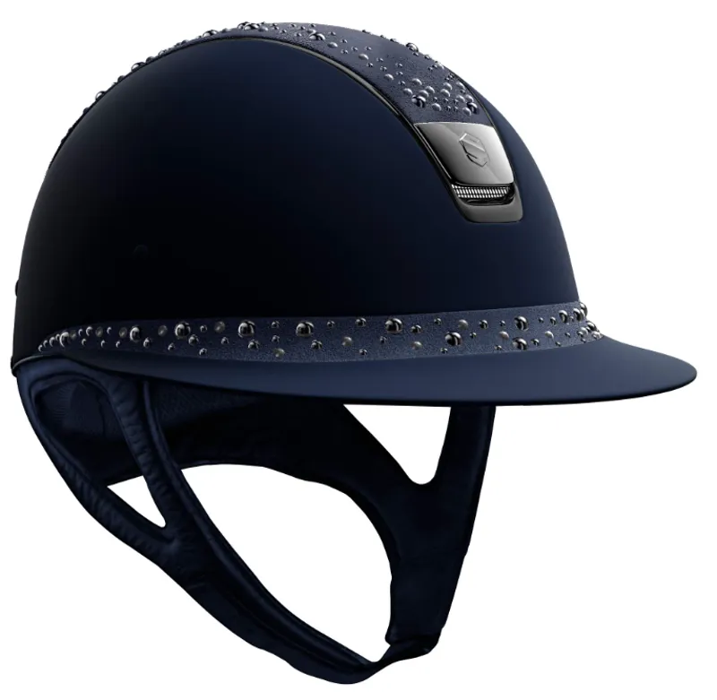 Custom Samshield Helmet - Miss Samshield Matt Blue With Night Pearl Top L
